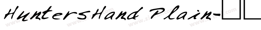 HuntersHand Plain字体转换